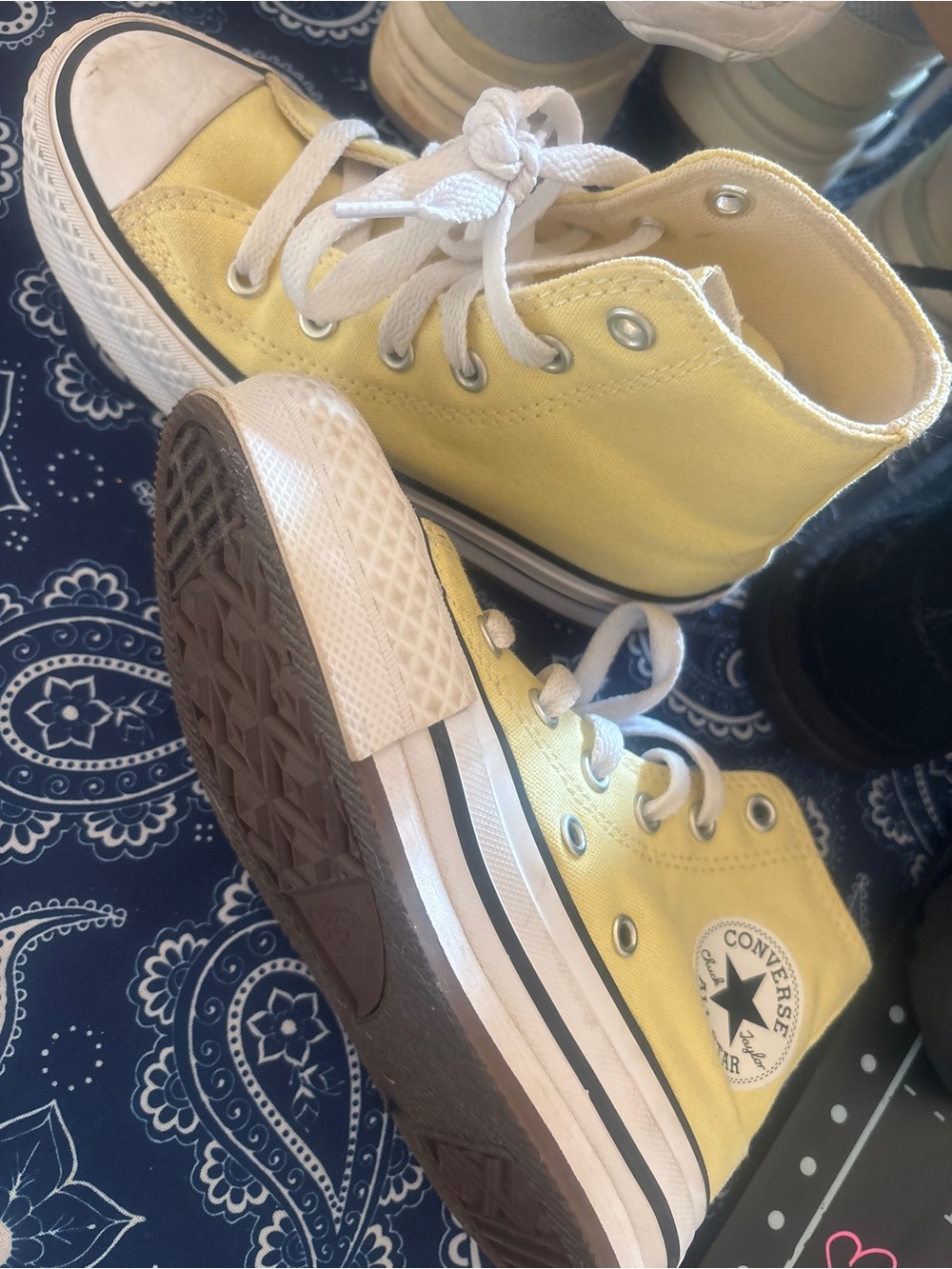 Converse Kids Yellow High Top Canvas Sneakers